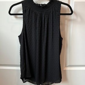 Beautiful deep black blouse, sleeveless